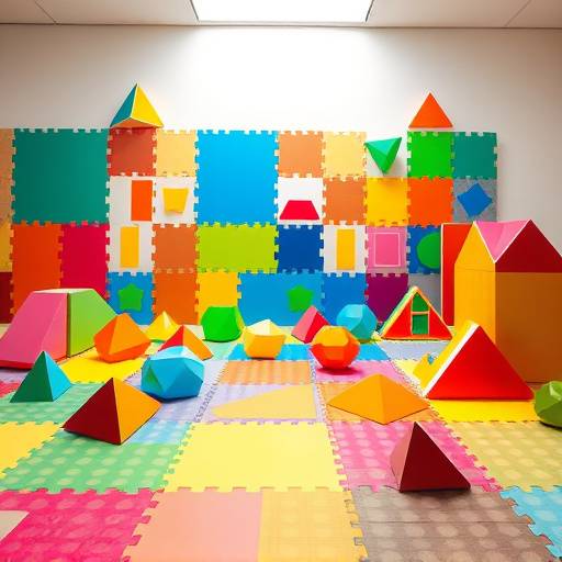 A set of magnetic tiles in various shapes and colors